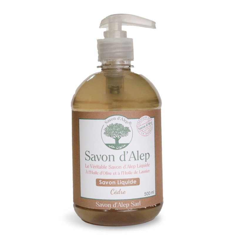 Savon d'Alep Liquide - Cèdre du Liban (500 ml)