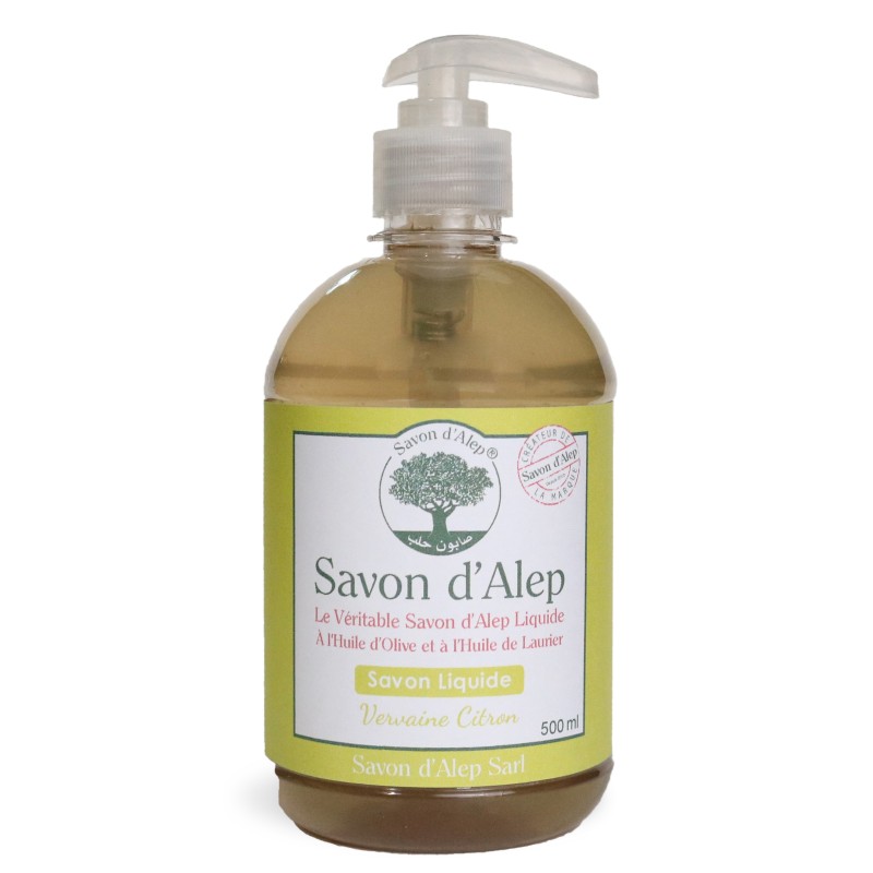 Savon d'Alep Liquide - Verveine & Citron (500 ml)