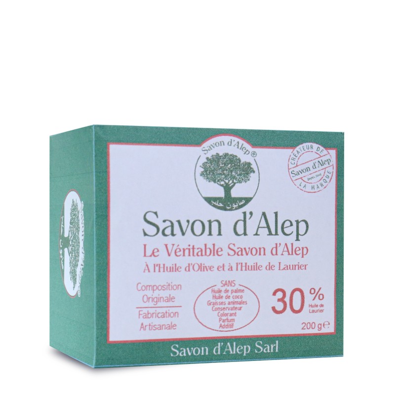 Savon d'Alep Traditionnel - 30 % d'Huile de Baie de Laurier (~200g)