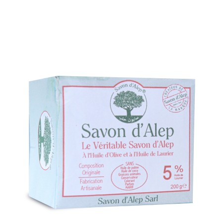 Savon d'Alep Traditionnel - 5 % d'Huile de Baie de Laurier (~200g)