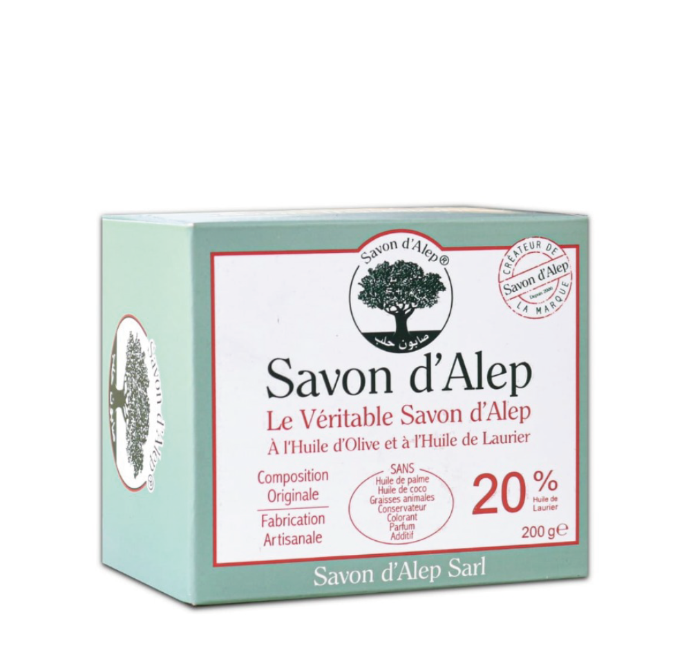 Savon d'Alep Traditionnel - 20 % d'Huile de baies de Laurier (200g)