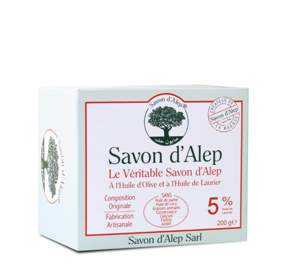 Savon d'Alep Traditionnel - 5 % d'Huile de baies de Laurier (200g)